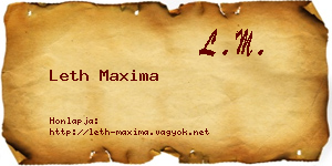 Leth Maxima névjegykártya